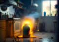 Haushaltsgasflasche explodiert in der Küche einer Wohnung (Symbolbild durch KI generiert) | Foto: aapsky - stock.adobe.com