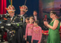 Das Kölner Kinderdreigestirn am Freitagabend auf der Proklamation vom Kölner Dreigestirn. Foto: Alexander Franz