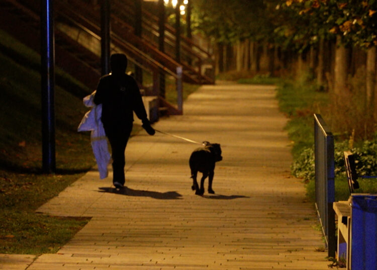 Erleichtert konnte die Besitzerin nach der Rettung gemeinsam mit ihrem Vierbeiner nach Hause gehen. Foto: Alexander Franz