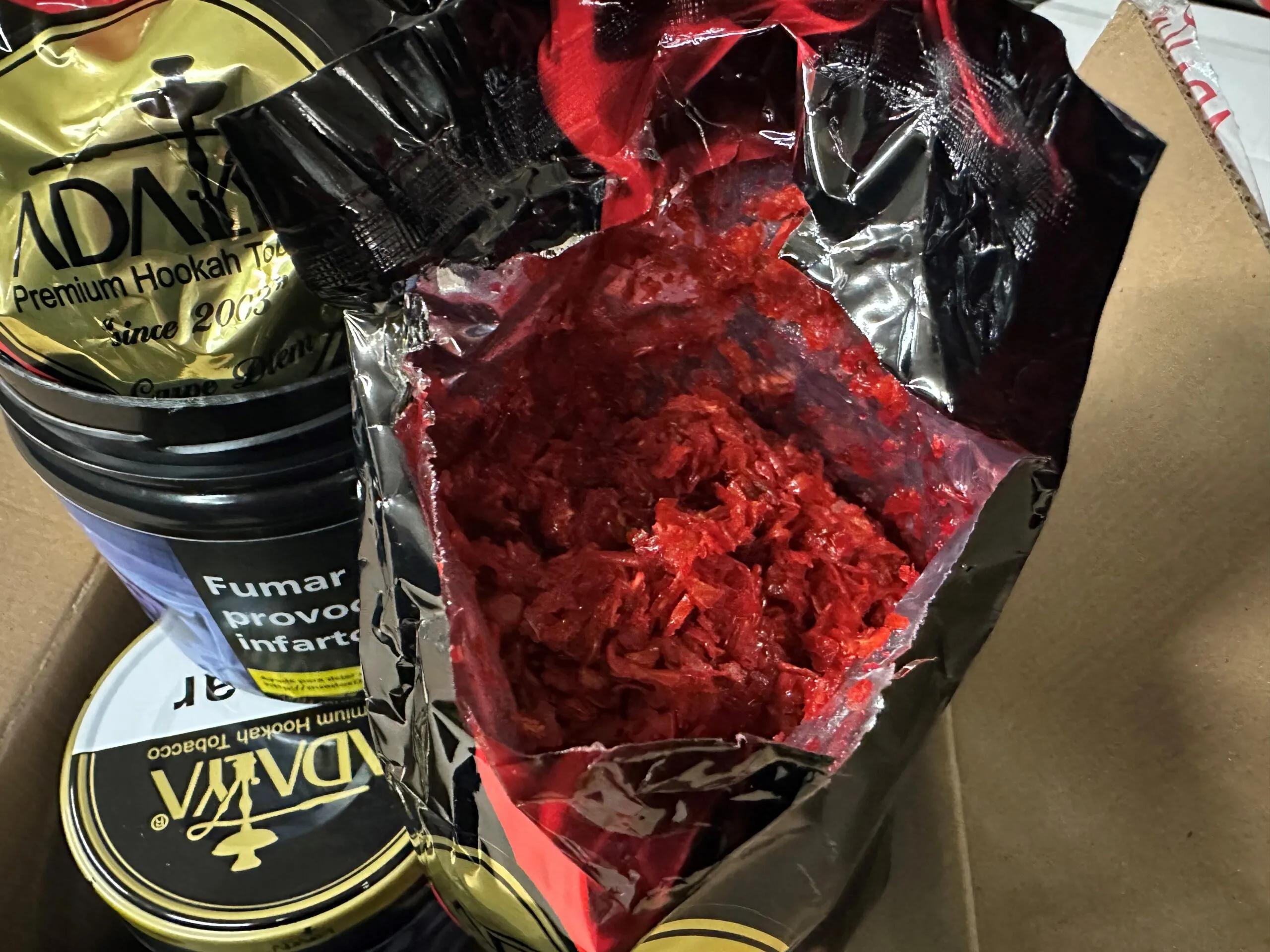 Symbolbild sichergestellter Shisha Tabak