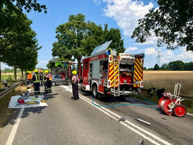 Verkehrsunfall Bergheim Feuerwehreinsatz