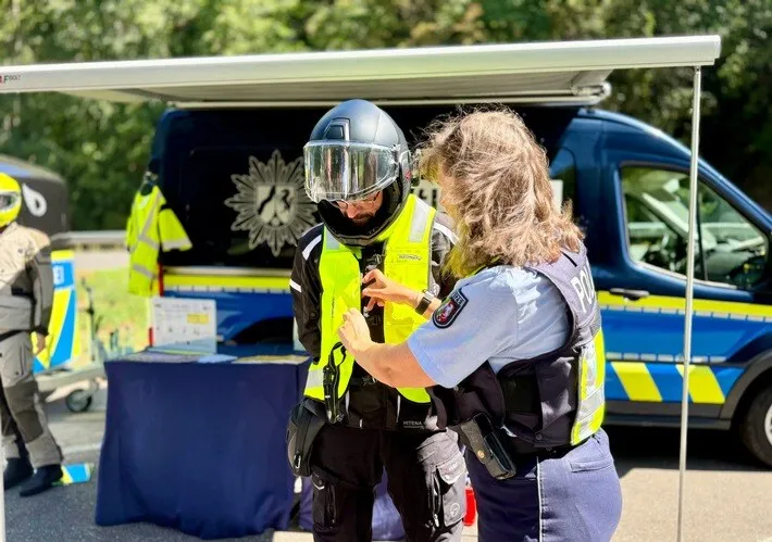 Präventionsaktion Motorrad Blankenheim Polizeieinsatz