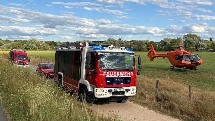 Wasserunfall Hennef Feuerwehreinsatz