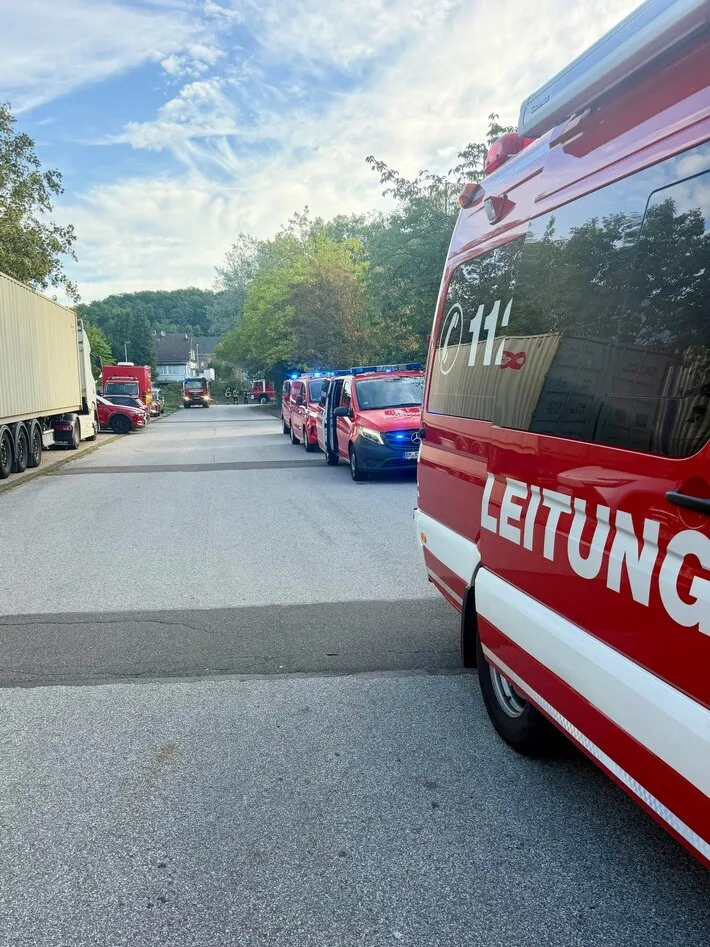 Maschinenbrand Bergheim Feuerwehreinsatz
