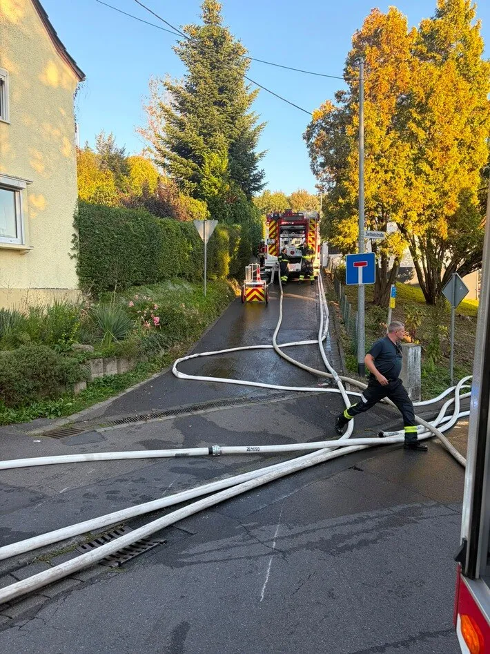 Dachstuhlbrand Hennef Feuerwehreinsatz