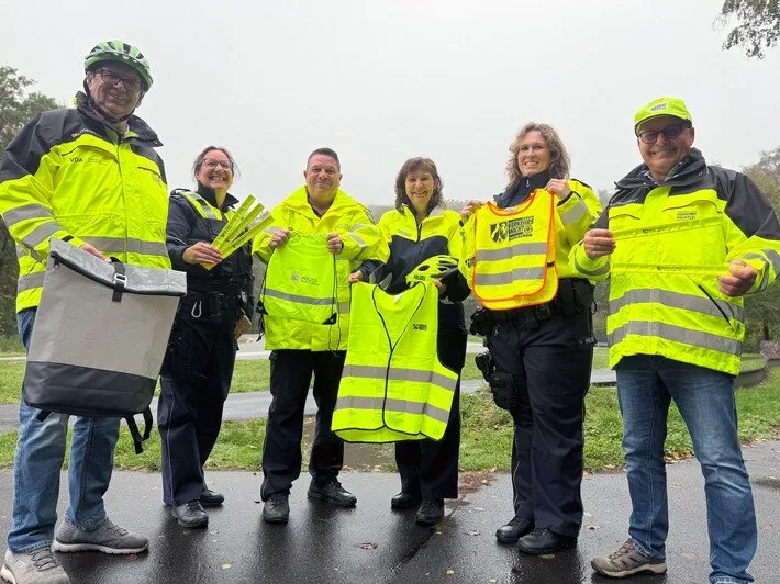reflektierende Kleidung Polizeieinsatz